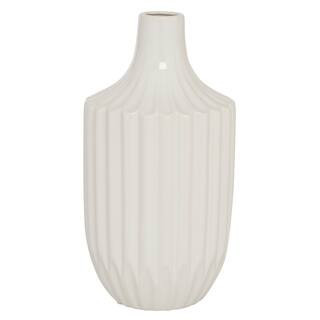 White Ceramic Modern Vase, 13" x 6" x 6" By Ivory And Iris | Michaels® | Michaels Stores