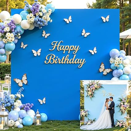 Baby Blue and Royal Blue Square Arch Backdrop Cover 6.6FT x 6.6FT Arch Covers Stretchy Backdrop S... | Amazon (US)