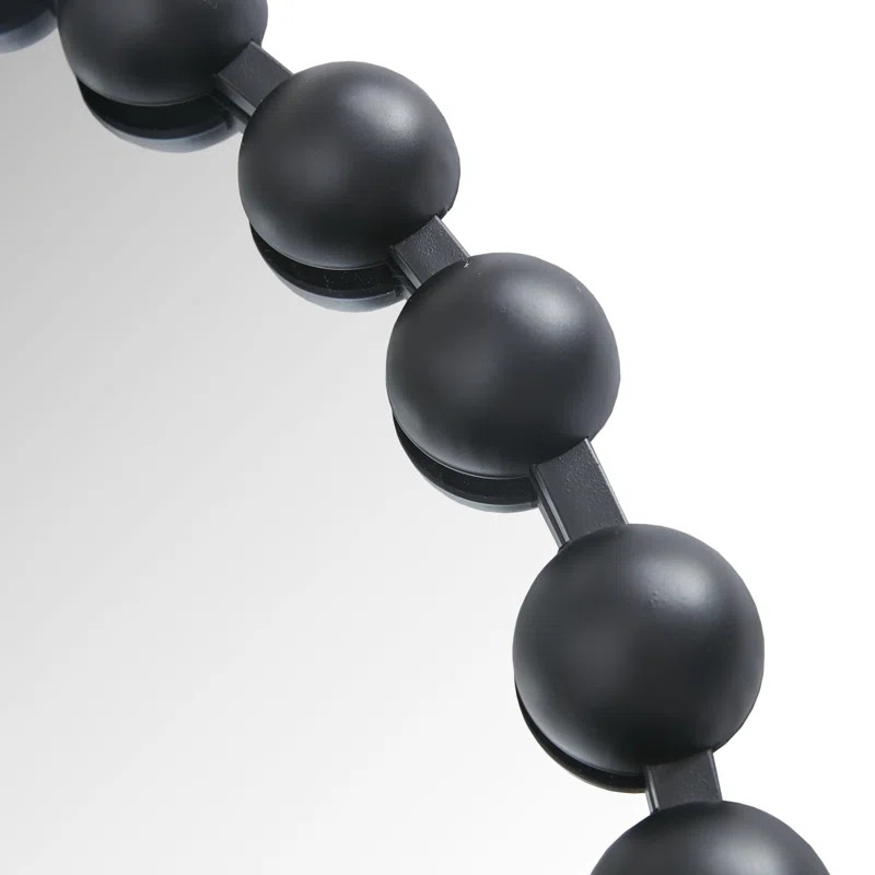 Marlowe Beaded Round Metal Wall Mirror | Wayfair North America