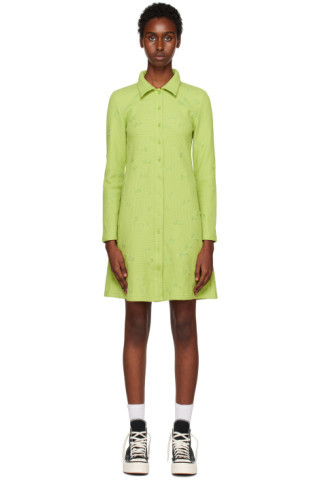 Brain Dead - Green Puff Minidress | SSENSE