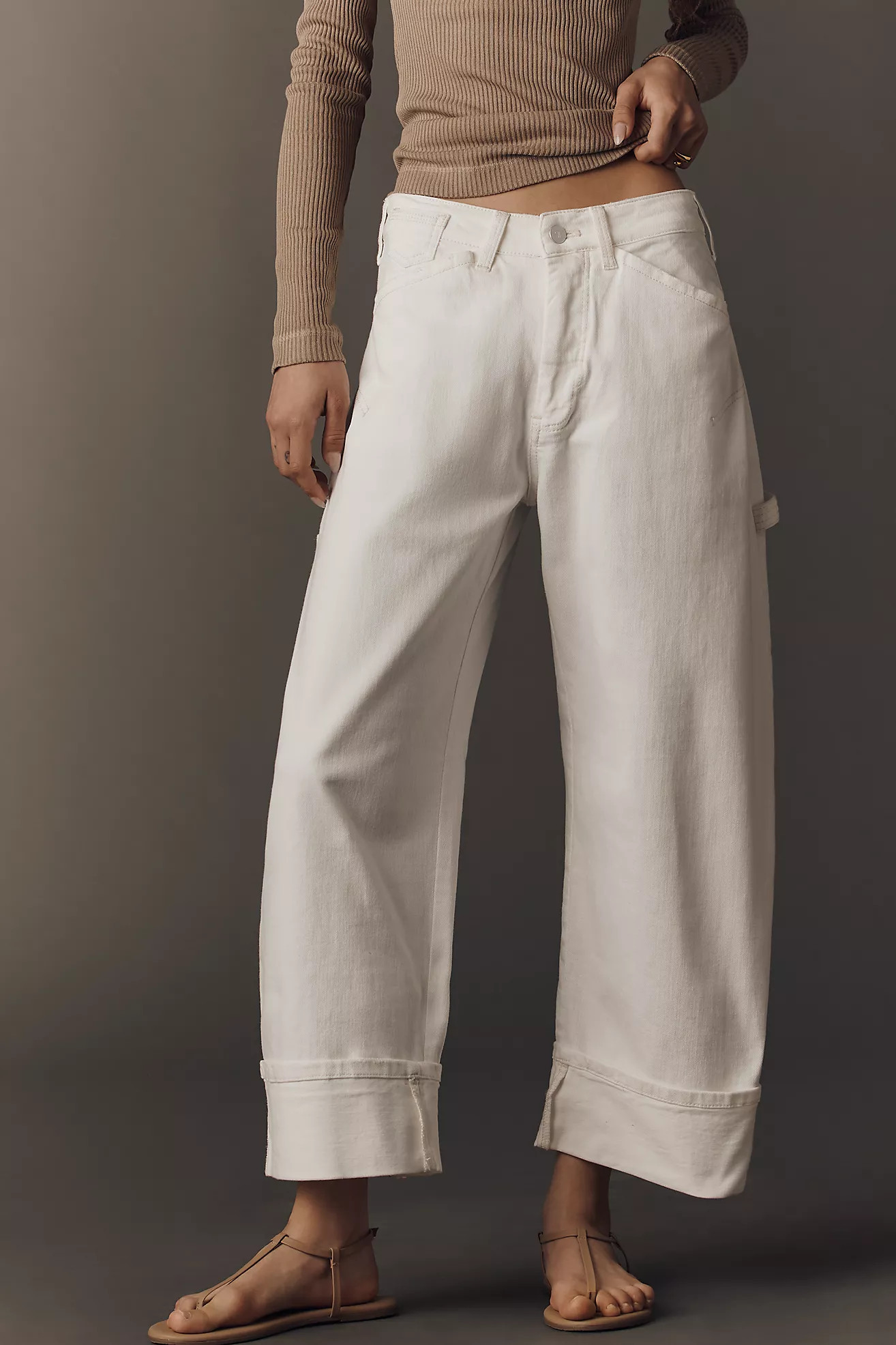 The Kayden High-Rise Cuffed Tapered Jeans by Pilcro | Anthropologie (US)