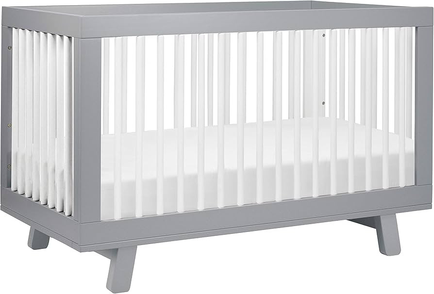 Babyletto Hudson 3-in-1 Convertible Crib with Toddler Bed Conversion Kit in Grey and White, Green... | Amazon (US)