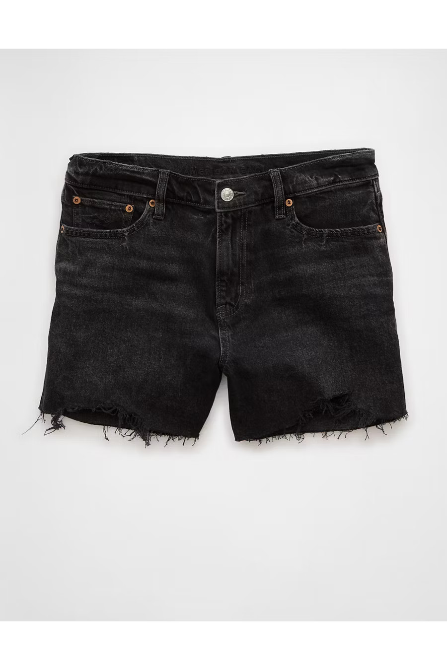 AE Stretch Low-Rise Ex-Boyfriend Denim Short Women's Black Acid Wash 00 | American Eagle Outfitters (US & CA)