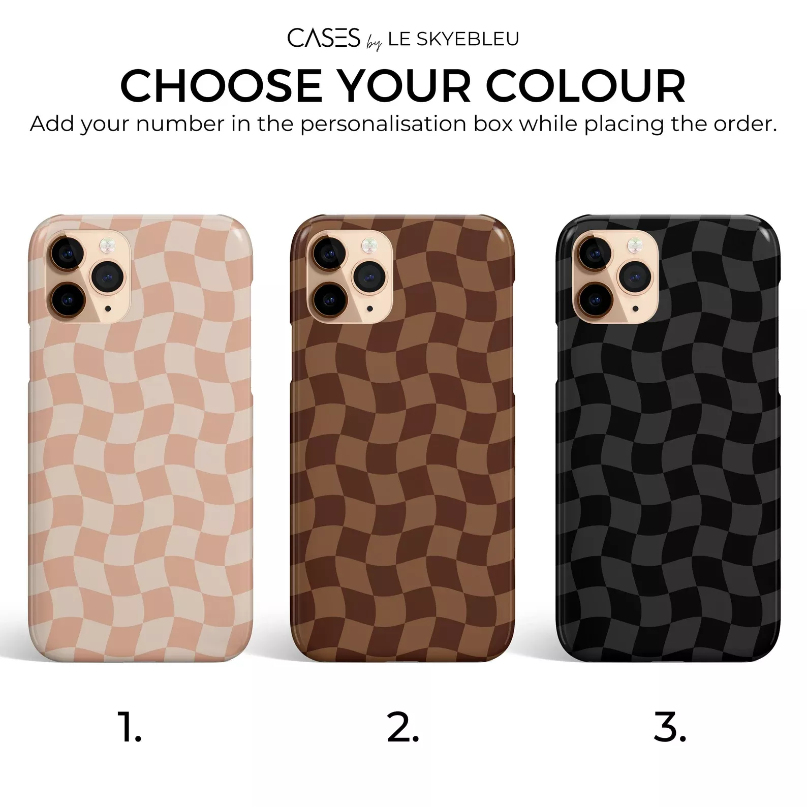 Designer Checkerboard iPhone Case for 13 12 11 Pro Max Wavy 