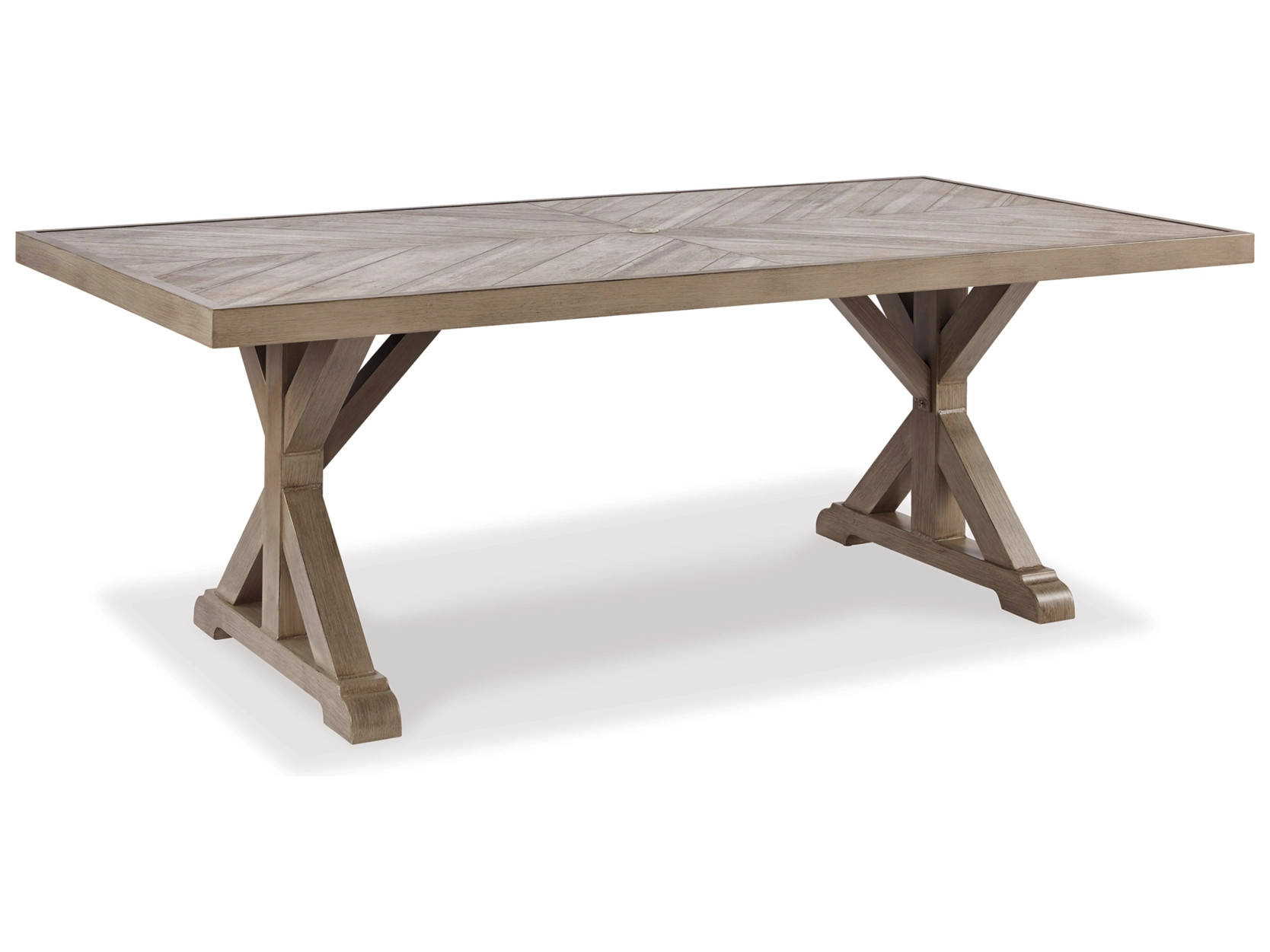 Beachcroft Outdoor Dining Table with Umbrella Option | Ashley Homestore