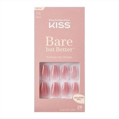 KISS Bare But Better Fake Nails - Pink - 28ct | Target