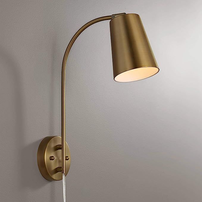 Sully Warm Brass Plug-in Wall Lamp - 360 Lighting | Amazon (US)
