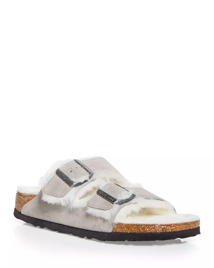 Birkenstock Women's Arizona Shearling Slide Sandals Shoes - Bloomingdale's | Bloomingdale's (US)