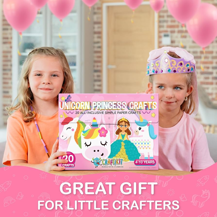 Craftikit® 20 Award-Winning Princess & Unicorn Crafts for Kids Ages 3-10 Years, All-Inclusive To... | Amazon (US)