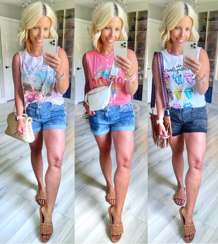 I’m loving these graphic tanks so much I had to share them again!!!!! Only $9.98 and I love these fun summer colors!!!! Not to mention these jean shorts that are my absolute favorite ones I’ve found this summer and are only $19.98!!!
⬇️⬇️⬇️
Tanks and short TTS wearing size small and size 4

#LTKunder50 #LTKstyletip #LTKFind
