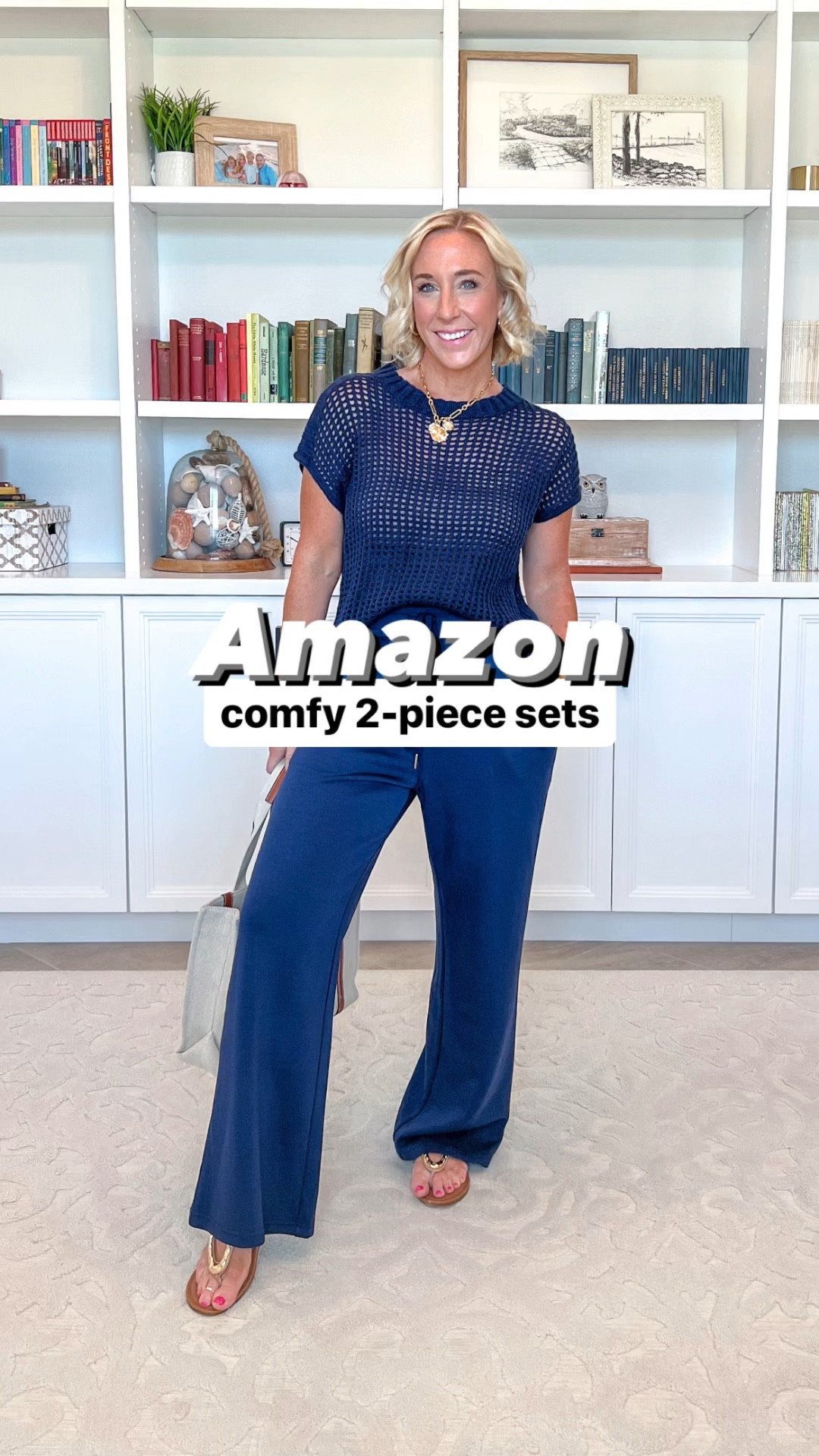 The comfiest 2-piece sets:
1. Open knit sweater 2-piece - size small. Full length wide leg pants. 
2. Tank style 2-piece - size small. Cropped wide legs pants. 
• cami - size small. 
• jeans - size 25.
• sandals & sneakers are both tts.  #ltkfindsunder50 #ltkstyletip #ltkseasonal

#LTKVideo #LTKFindsUnder50 #LTKSeasonal