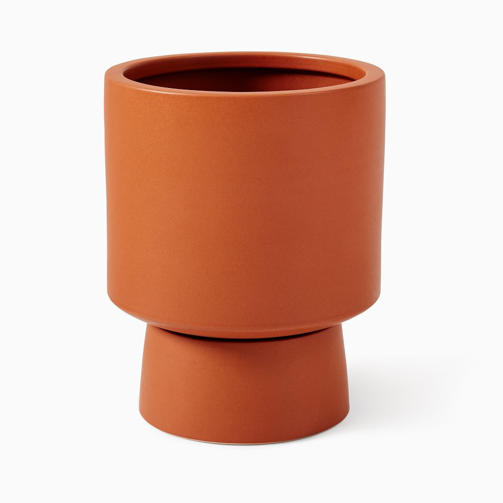 Bishop Ceramic Indoor/Outdoor Planter - Gray | West Elm (US)