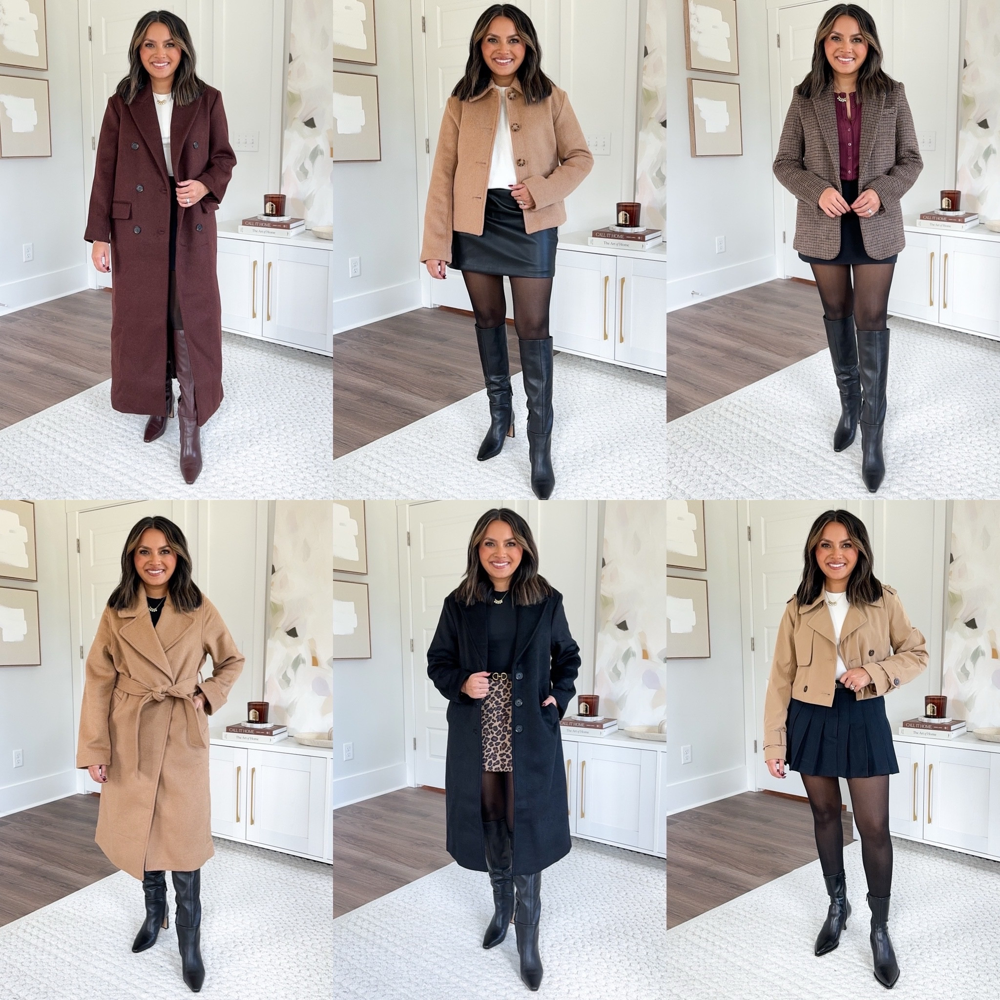 Brown long coat XXS petite TTS - size up a size if you want to button it over thick sweaters 
White ribbed top - similar linked 
Black mini skort size S TTS - usually size 2/26 
Black tights size small TTS
Brown spice boots size 5 TTS

Brown wool blend coat size XXS TTS - size up a size if you want to button it or have a larger bust 
White ribbed top - similar linked 
Black Leather mini skort size S TTS - usually size 2/26 
Black tights size small TTS
Black boots size 5 TTS 


Brown houndstooth blazer size XXS TTS - size up a size if you want to button it over sweaters 
Burgundy long-sleeve top size XS TTS 
Black mini skort size S TTS - I have a little room in the hips, usually size 2/26 
Black tights size small TTS
Black boots size 5 TTS 

Camel wool trench coat size XXS TTS - sized down a size since this is in regular sizing 
Black bodysuit size XS TTS 
Black Leather mini skort size S TTS - usually size 2/26 
Black tights size small TTS
Black boots size 5 TTS 

Black trench coat size XS petite - Sized up a size so I can button it over thick sweaters 
Black bodysuit size XS TTS 
Leopard mini skort size S 
Black tights size small TTS
Black boots size 5 TTS 

Cropped trench coat size XXS TTS - Cuffed it at the sleeves. Size up a size if you want to button it 
White ribbed top - similar linked 
Black pleated mini skort size S - I have a little room in the hips! Usually a size 2/26 
Black tights size small TTS
Black booties size 6 - sized up half a size, usually a size 5.5 but these fit perfectly 

Fall outfit 
Fall style 
Abercrombie sale 
Boots 
Fall Family Photos 
Date night outfits 
Cardigan 

Honey Sweet Petite 
Honeysweetpetite


#LTKFallSale #LTKStyleTip #LTKSeasonal