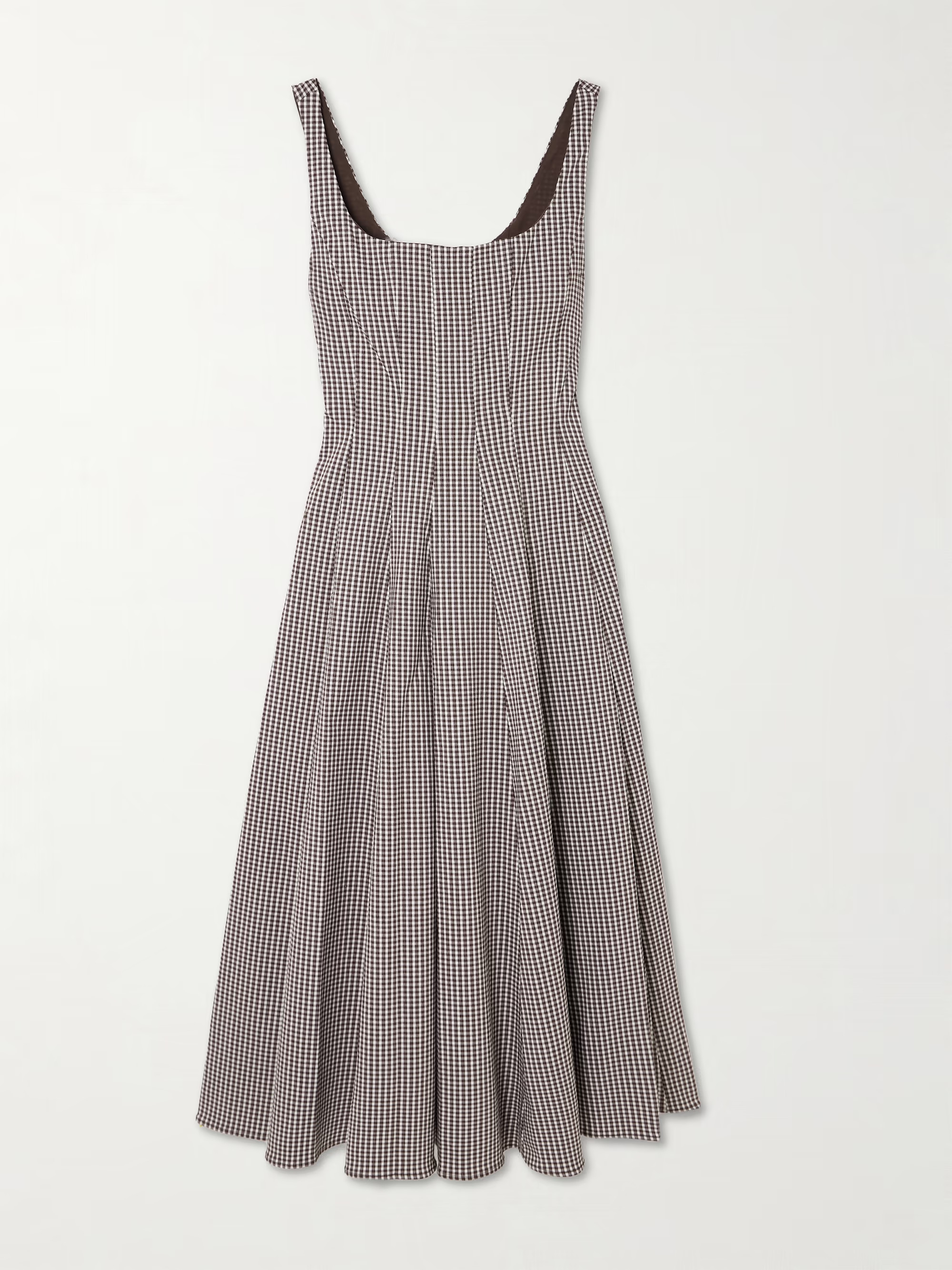 Wells pleated gingham poplin midi dress | NET-A-PORTER APAC
