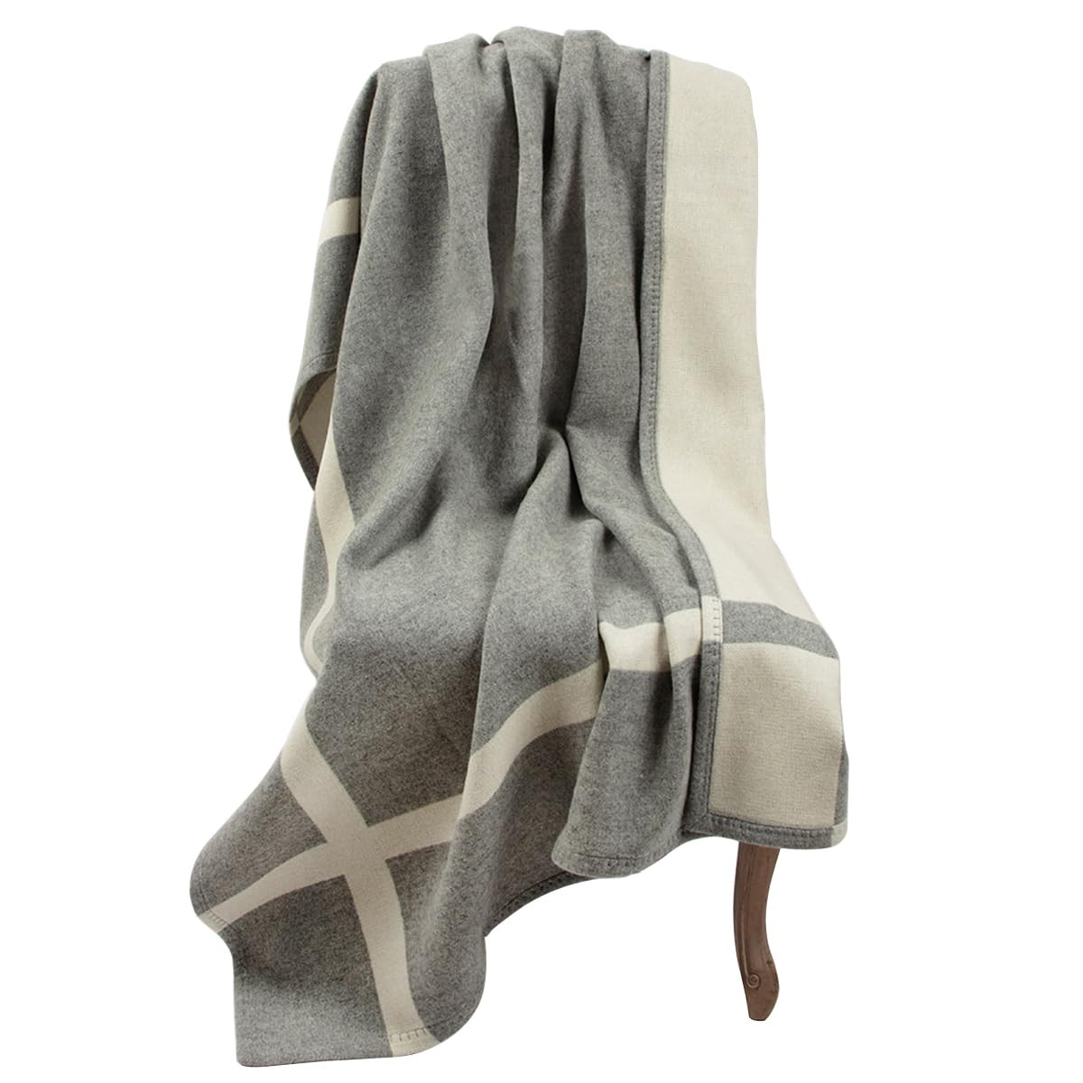 Soft Cozy Blanket 100% Wool, Modern Checkered Bed Throw Blanket Decorative Sofa Blanket, Breathab... | Amazon (US)