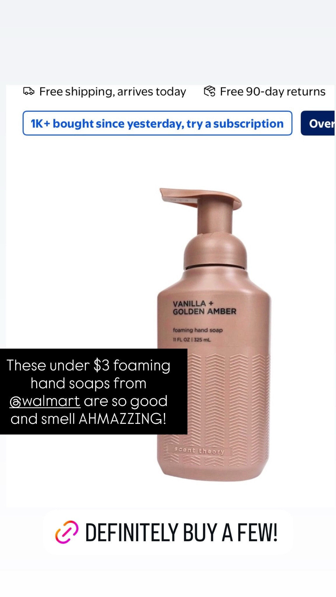 LINK: https://walmrt.us/4uHdpia

Walmart finds
Walmart home 
Hand soap

#LTKmomlife #LTKHome #LTKKids