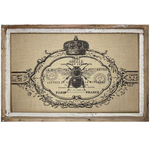 French Bee Wall Art  24 X 36  Wooden Frame  | Etsy | Etsy (US)