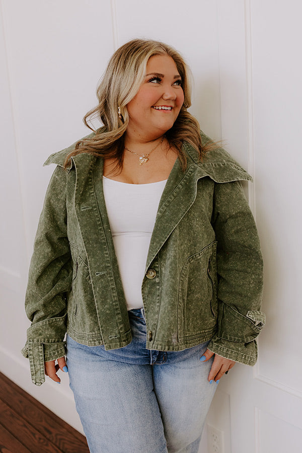 Fresh Breeze Vintage Wash Jacket Curves | Impressions Online Boutique
