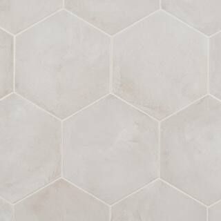 Ivy Hill Tile Dash Bianco 8.5 in. x 9.84 in. Matte Hexagon Porcelain Floor and Wall Tile (12.66 sq.  | The Home Depot