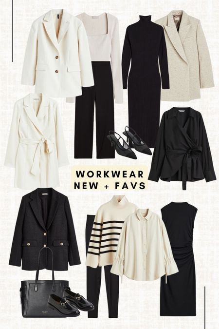 Some new workwear arrivals and favorites 🔥 Slowly getting back on track! Loving the cream belted blazer dress, black textured blazer with golden buttons and the cream jacket. Read the size guide/size reviews to pick the right size.

Leave a 🖤 to favorite this post and come back later to shop

#work outfit #office outfit #office look #striped sweater #shirt #blazer #trousers #blazer dress 

#LTKSeasonal #LTKworkwear #LTKstyletip