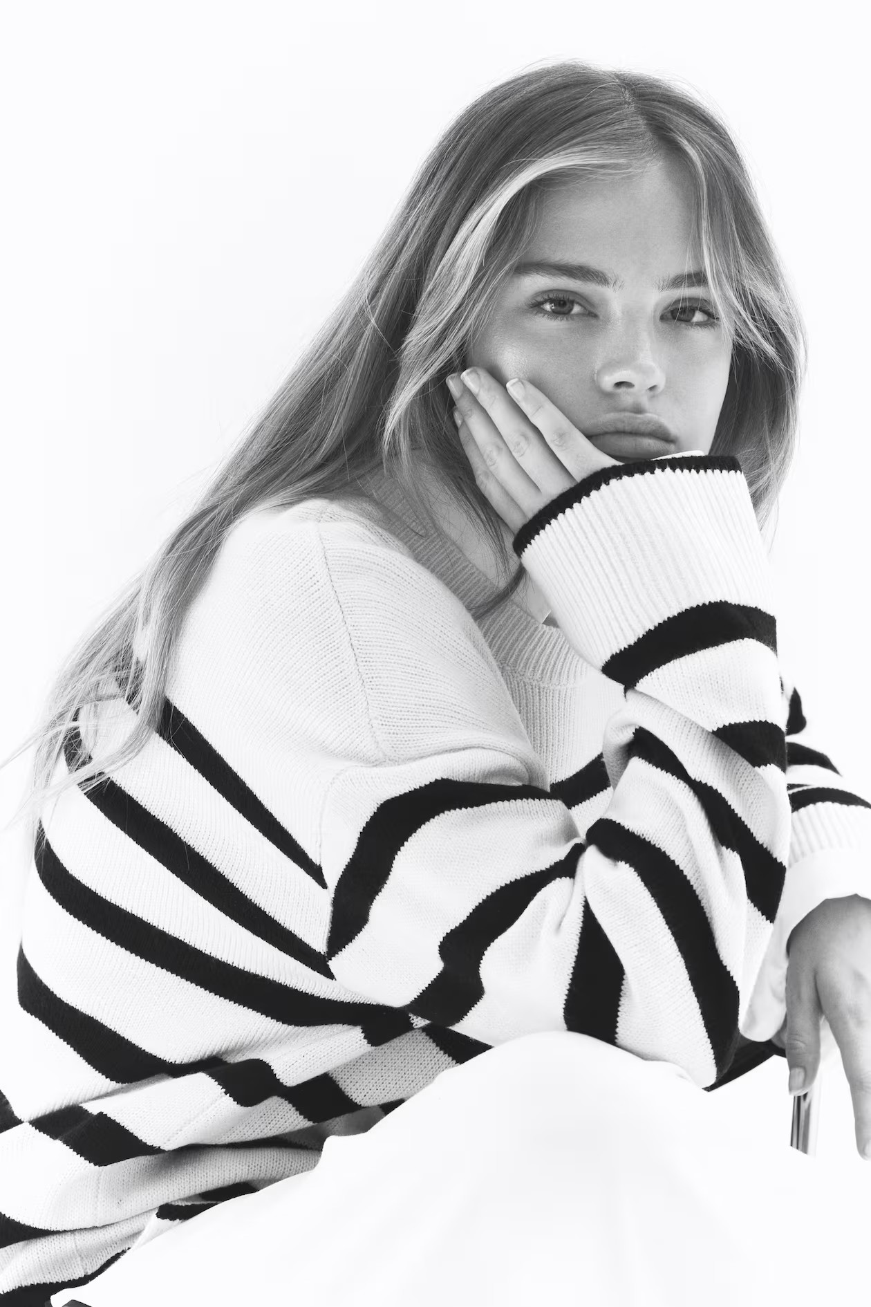 Sweater - Light beige/striped - Ladies | H&M US | H&M (US + CA)