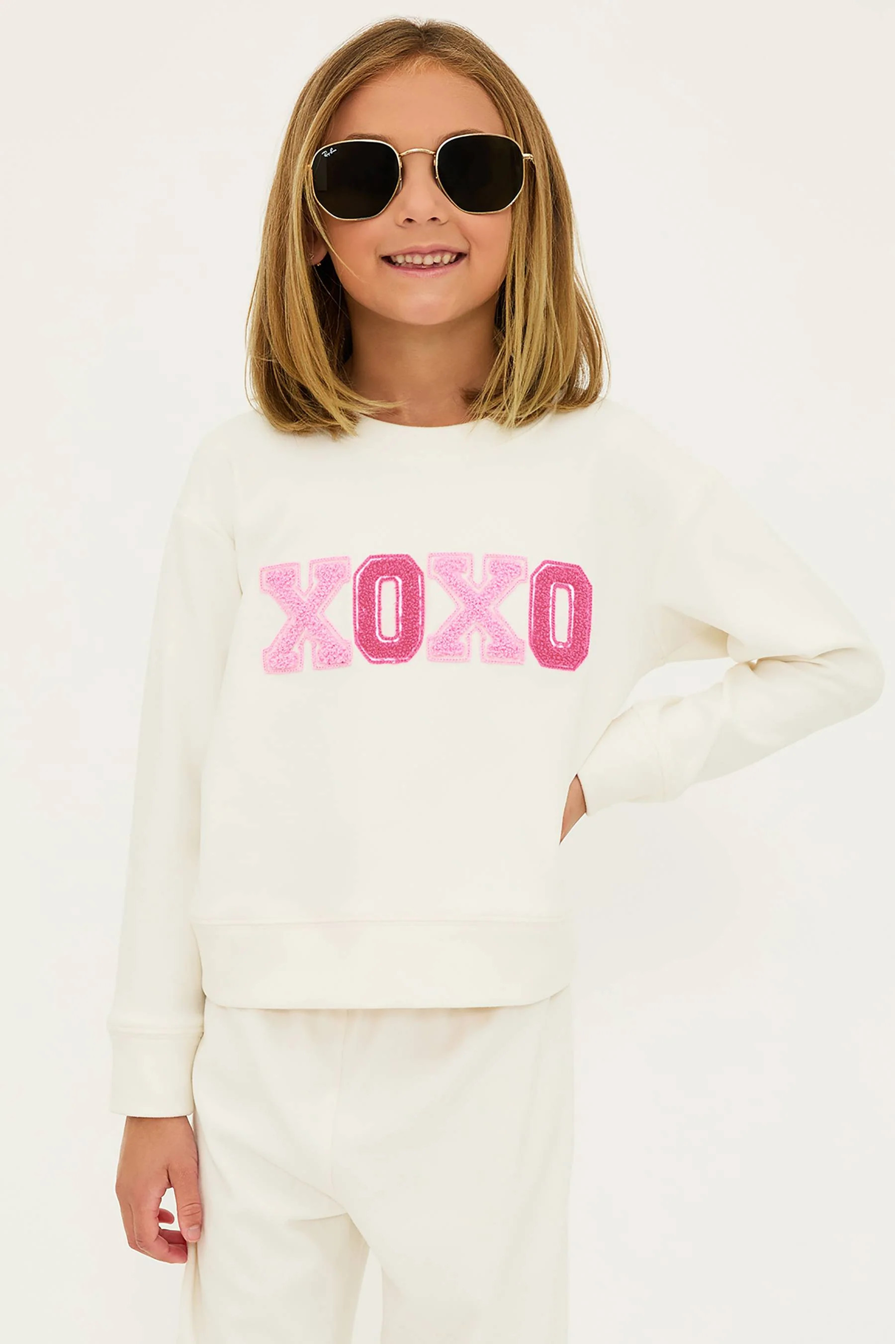 Little Cassia Top XOXO Cream | Girls' Sweaters | Beach Riot | Beach Riot