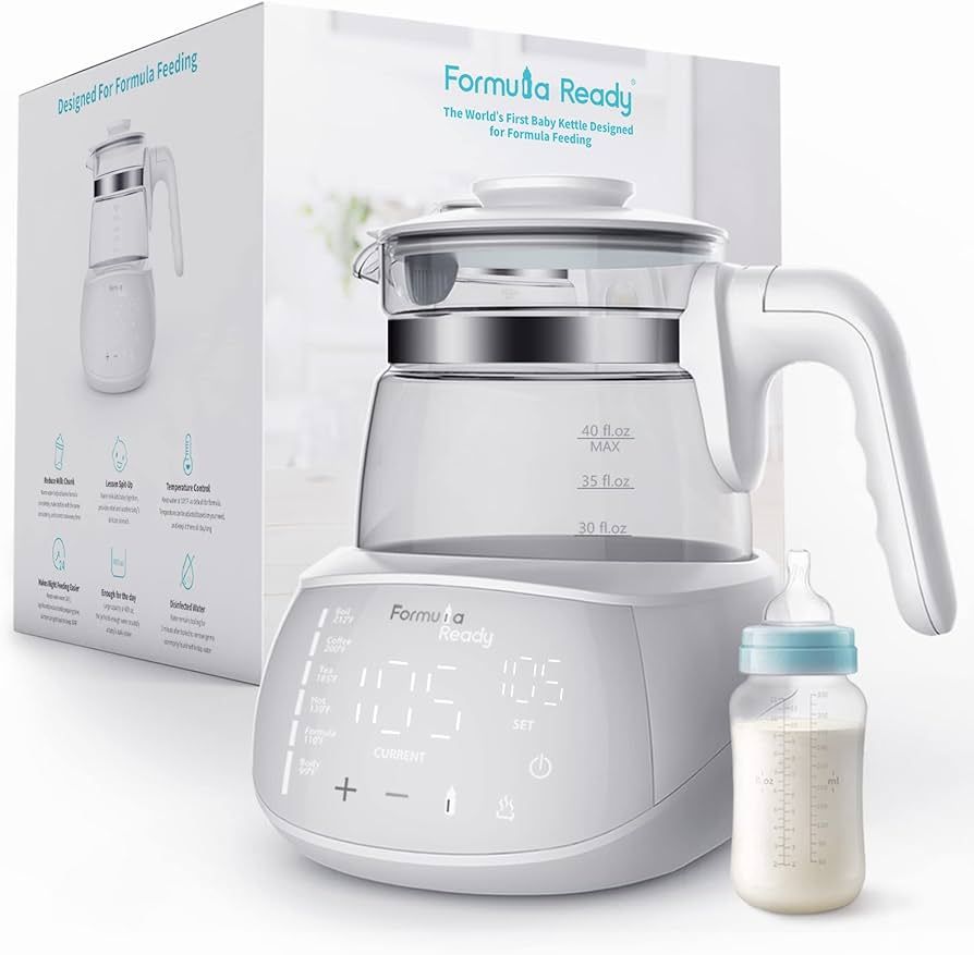 Formula Ready Baby Water Kettle- One Button Boil Cool Down and Keep Warm at Perfect Temperature 2... | Amazon (US)