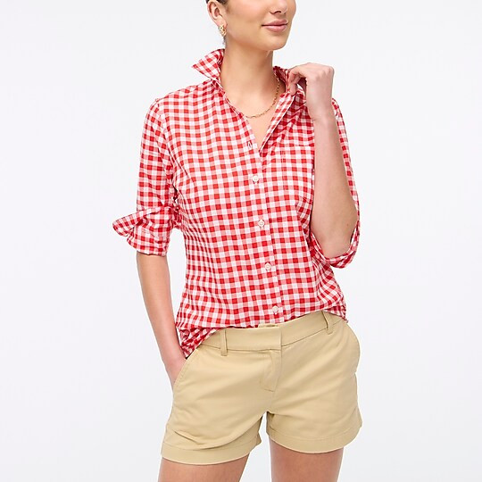 Gingham lightweight cotton shirt in signature fit | J.Crew Factory