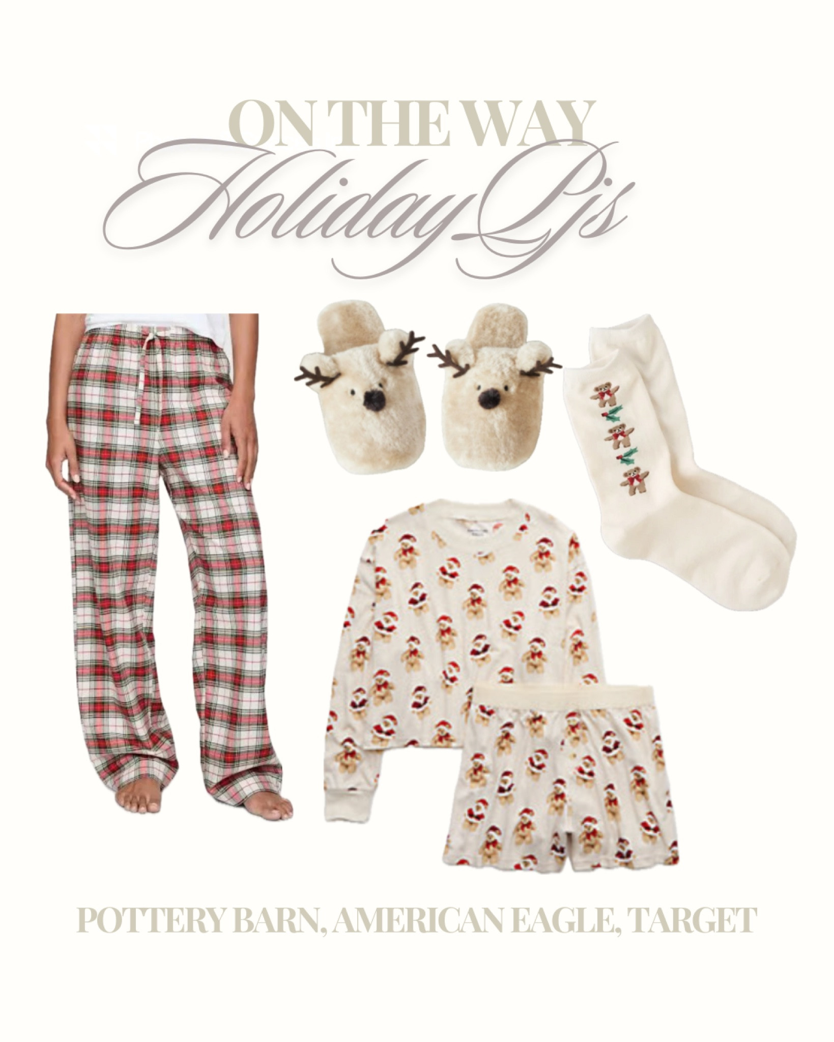 The most adorable holiday pajamas!! I can’t wait for these to come🥹🤍


holiday pajamas 
christmas pajamas
plaid pajamas 
plaid loungewear pants
santa pajamas
holiday socks
american eagle holiday
target holiday 
pottery barn
reindeer slippers 
dog pajamas 
christmas pajamas for dog 

#LTKSeasonal #LTKFindsUnder50 #LTKHoliday