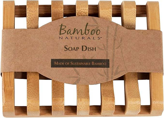 Bamboo Naturals Bar Soap Dish for Sink or Shower, Odor Resistant Tray, Sustainable Bamboo Wood Ho... | Amazon (US)