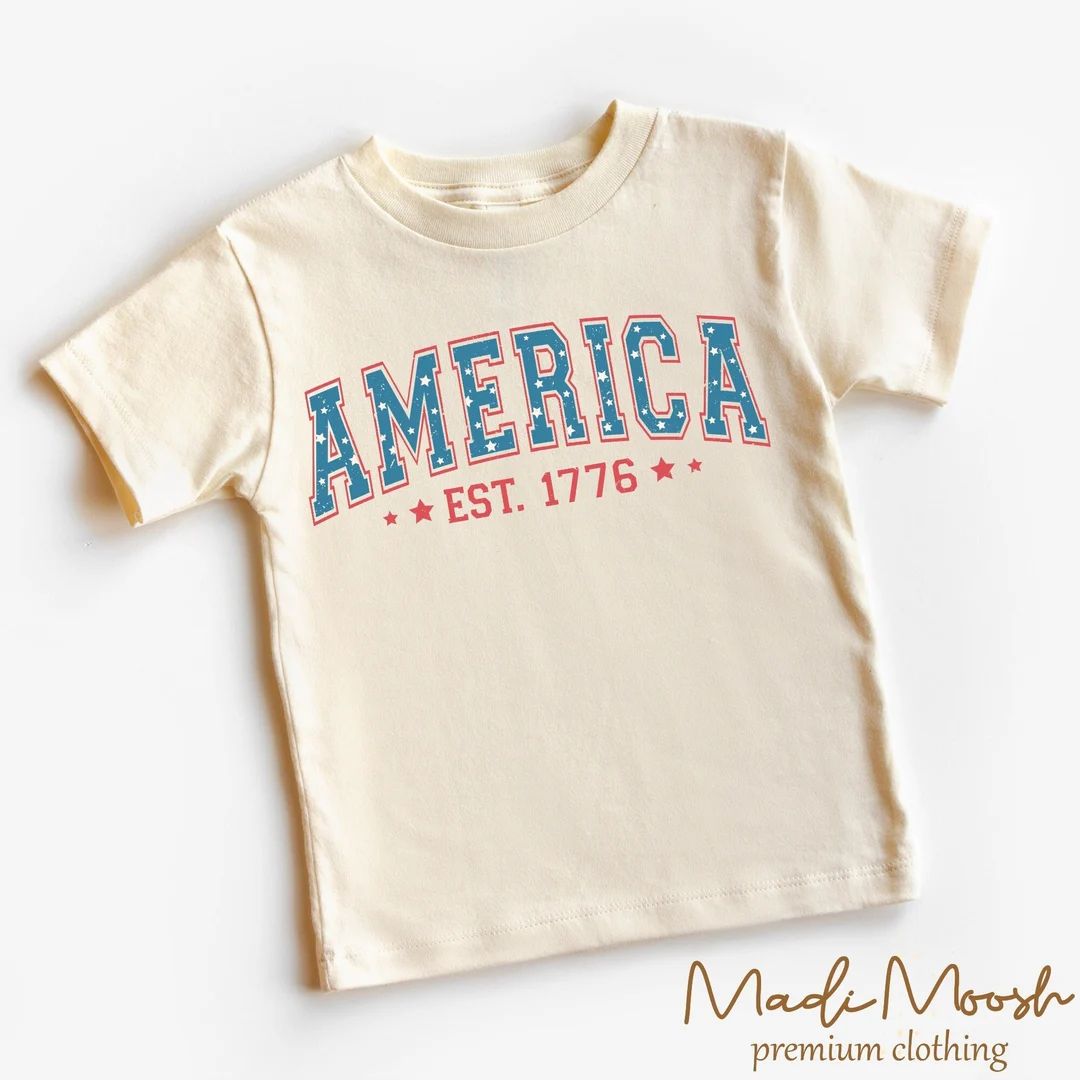 American Est. 1776 Kids Shirt July 4th Toddler Tee Kids 4th of July Kids Shirt - Etsy | Etsy (US)