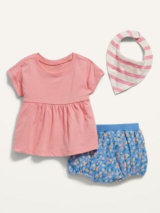 3-Piece Top, Bloomers and Bib Set for Baby | Old Navy (US)