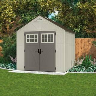 Suncast Tremont 7 ft. 1-3/4 in. x 8 ft. 4-1/2 in. Resin Storage Shed BMS8700 - The Home Depot | The Home Depot