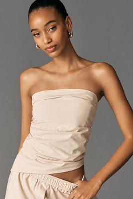 Maeve Strapless Ruched Top | Anthropologie (US)