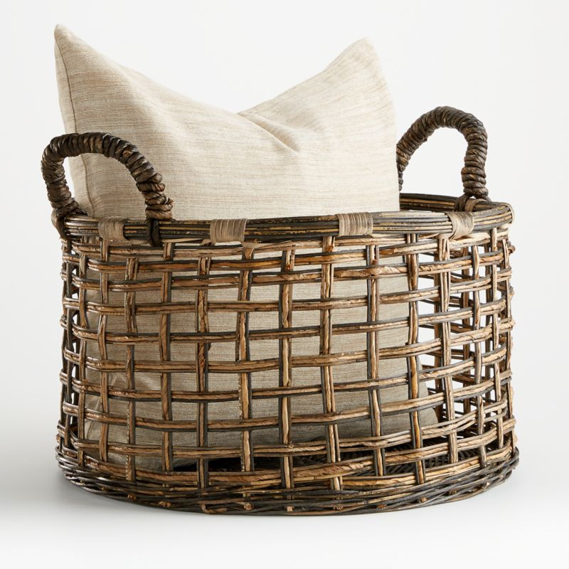 Valerio Open Weave Basket + Reviews | Crate and Barrel | Crate & Barrel