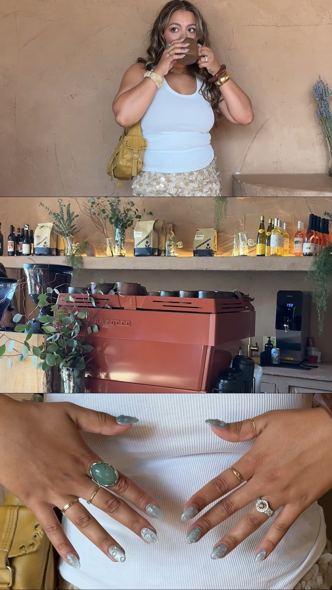 good coffee + a cute outfit ☕️🐚🌞