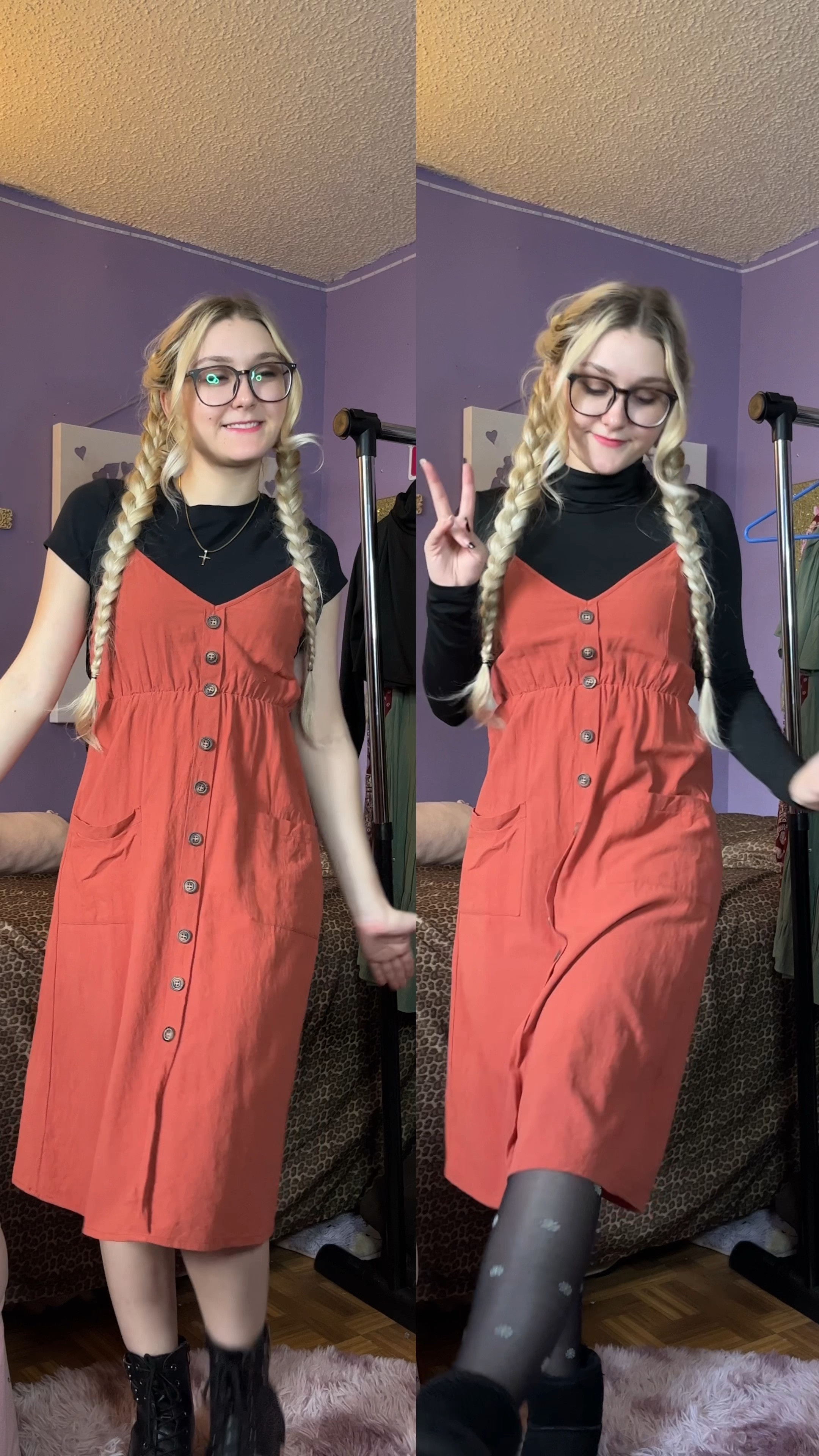 2 ways to style this orange dress! The two boots and long sleeve top is the actual links!✨

#LTKstyletip