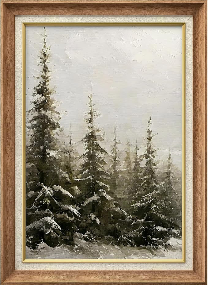 MUDECOR Premium Framed Wall Art Winter Landscape Illustrations Impressionism Scenic Colorful for ... | Amazon (US)