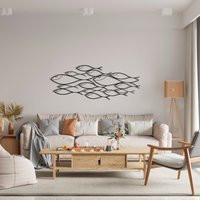 Metal Fish Wall Art, Family Sign, Flock Of Nautical Marine-Themed Interior Decor, Sea Decor | Etsy (US)