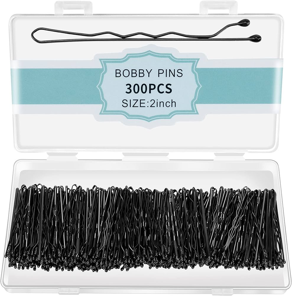 300 Pcs Bobby Pins Black, Black Hair Pins for Women Girls and Kids, Invisible Wave Hair clips Bul... | Amazon (US)