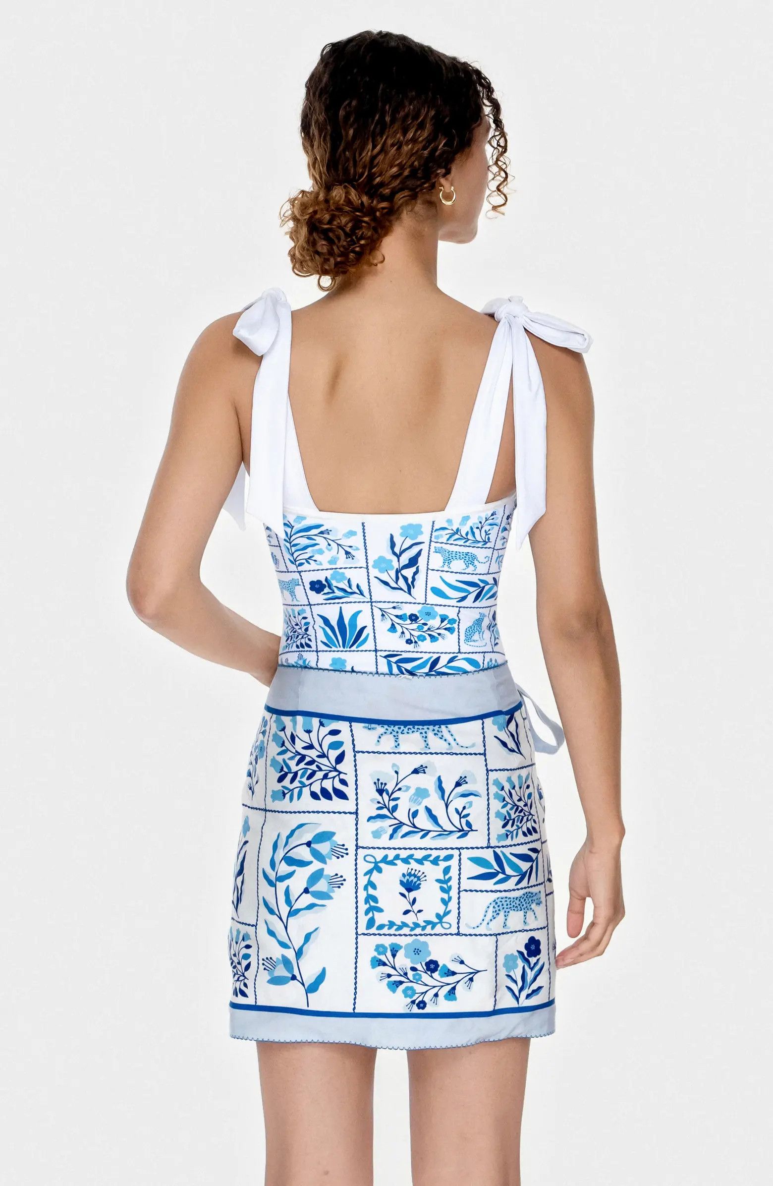 Swim Cover Up Skirt-Blue Garden | Nordstrom