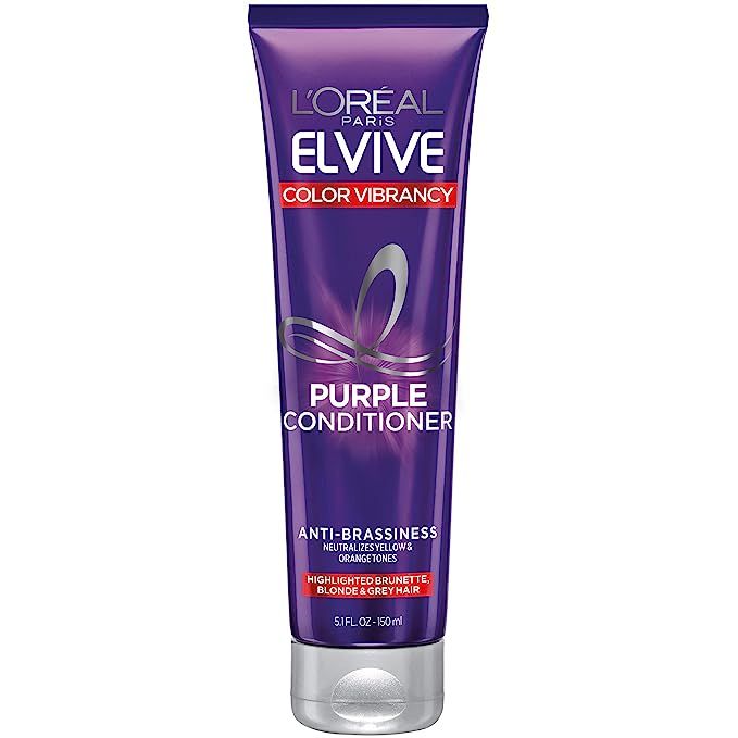 L'Oreal Paris Elvive Color Vibrancy Anti-Brassiness Purple Conditioner for Color Treated Hair, ne... | Amazon (US)