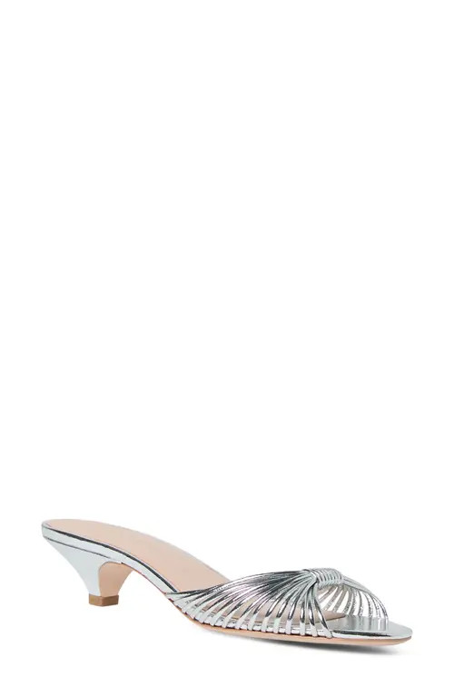 Loeffler Randall Dixie Kitten Heel Slide Sandal in Silver at Nordstrom, Size 10 | Nordstrom
