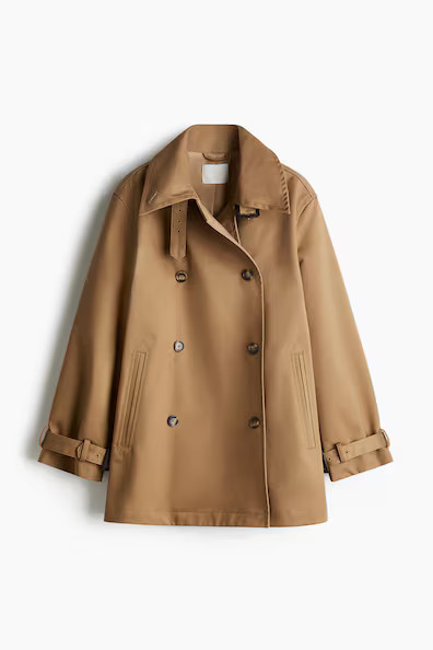 H & M - Short Trench Coat - Beige | H&M (AU)