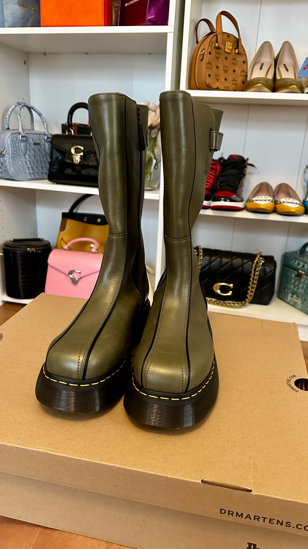 New Dr. Marten “Buzz Hi” boots in Olive Green! 