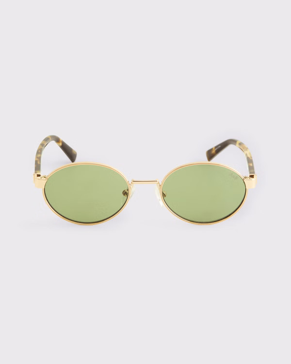 Women's Wire Frame Oval Sunglasses | Women's Accessories | Abercrombie.com | Abercrombie & Fitch (US)
