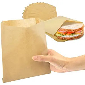 Fit Meal Prep 200 Pack Paper Sandwich Bags 7 x 6”, Greaseproof Snack Bags, Unbleached Pastry Ba... | Amazon (US)