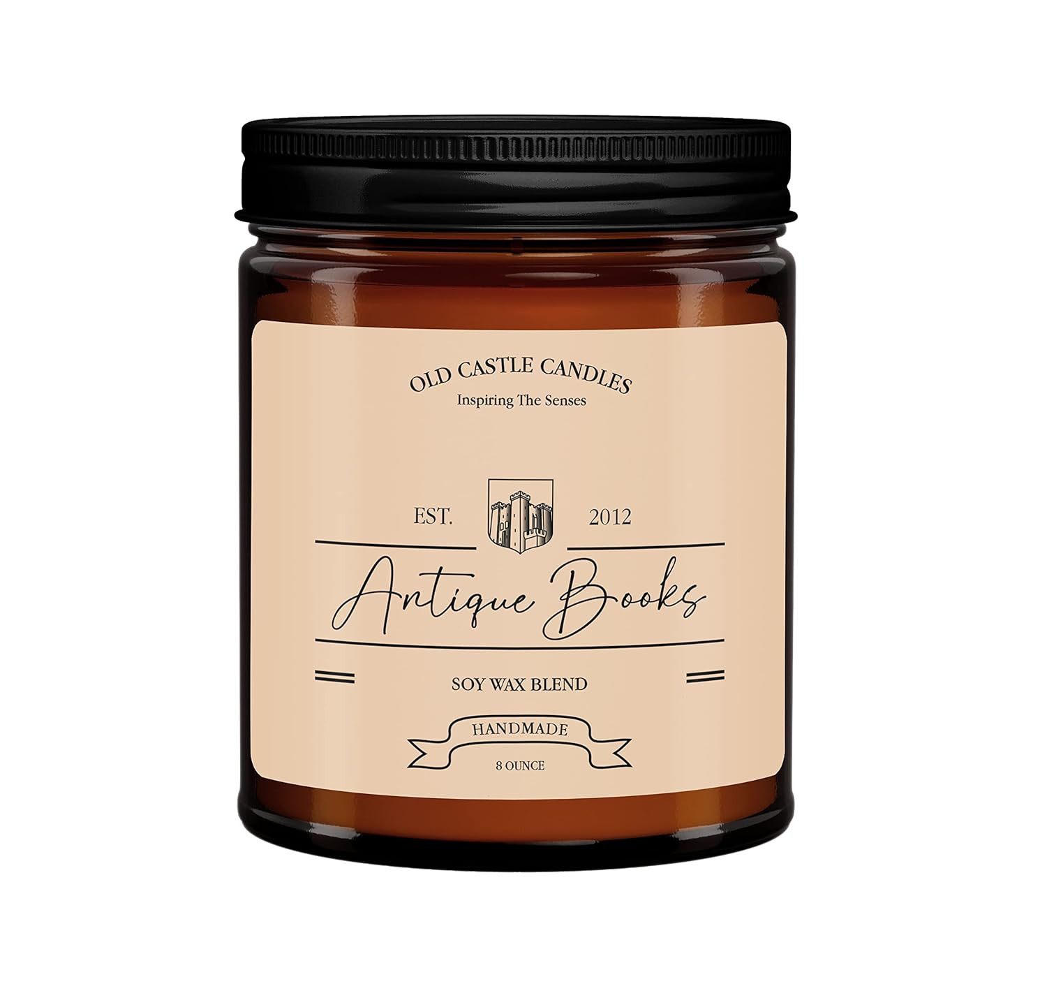 Book Candle Antique Books Soy Candle, Literary Gift Book Scented 8 Ounce Handmade Book Scented Ca... | Amazon (US)