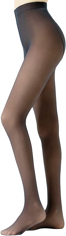 Fleece Lined Tights for Women High Waisted Winter Warm Sheer Black Womens Thick Tights Thermal Fa... | Amazon (US)