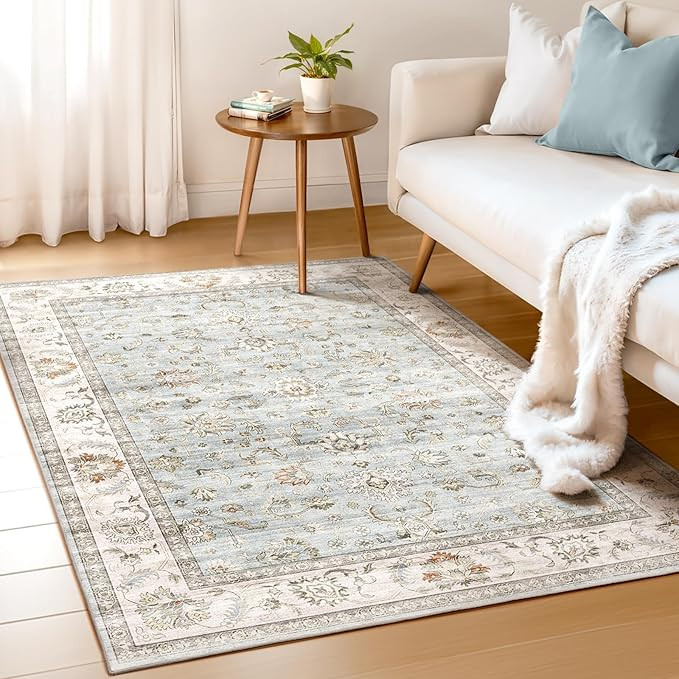 WITSHOCK Washable Boho Bedroom Area Rugs 3x5 Entry Throw Traditional Vintage Accent Non Slip Low ... | Amazon (US)